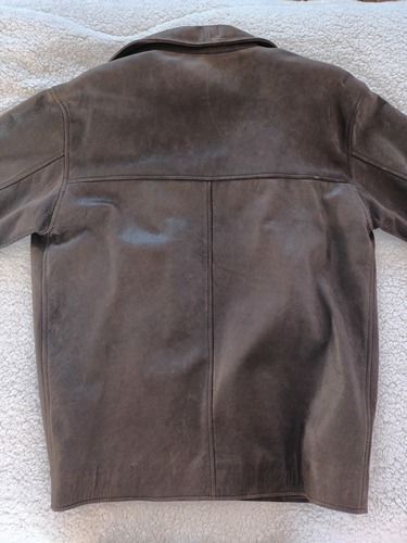 Campera De Cuero Nobuck (Usado)