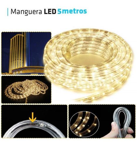 Imagen 4 de 8 de Manguera Luz Led Apta Exterior 10 Mts