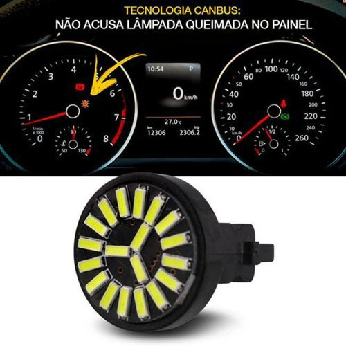 Lâmpada Led T25 2 Polos 12v Canbus 19smd4014 Branca