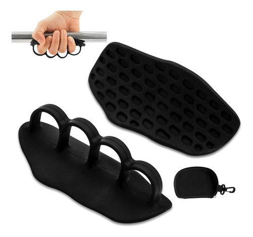 1 Pair Of Black Weightlifting Grips