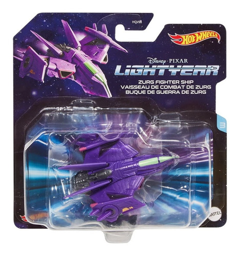 Hot Wheels Character Cars Lightyear Zurg Fighter Ship 