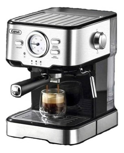 Cafetera Gevi GECME403-U semi automática negra de filtro 120V