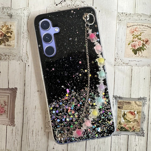 Funda Brillito + Cadena Estrellitas Para Samsung A54 5g