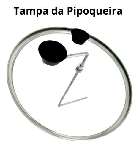 Pipoqueira Com Girador Manual Panela Pipoca Pipoqueiro Festa