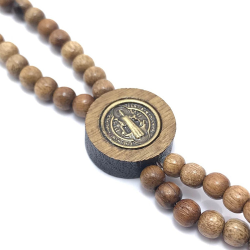 Pulseira E Terço De Pulso Com Medalha De São Bento