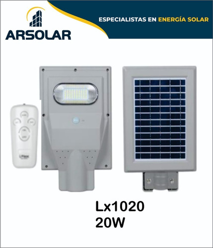 Imagen 1 de 1 de Luminaria Led Solares De 20w Con Sensor De Movimientos