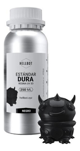 Resina Hellbot 250ml Impresora 3d Dura Standard Dlp Color Negro