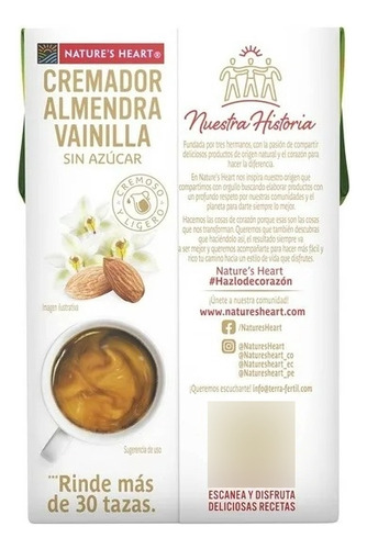 2 Pzs Cremador Nature's Heart Base De Almendra Sin Azúcar 50