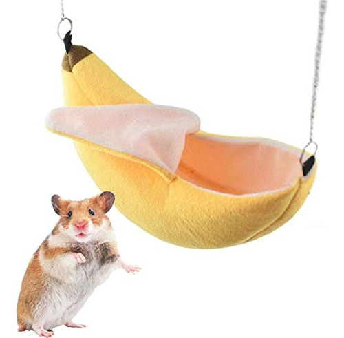 Ismarten Banana Hamster Bed House Hamaca Small Animal Warm B