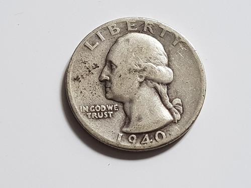 Moneda Usa Quarter Dollar 1940 Plata 900