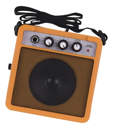 Mini Amplificador De Guitarra De 5 W Para Práctica Amarillo