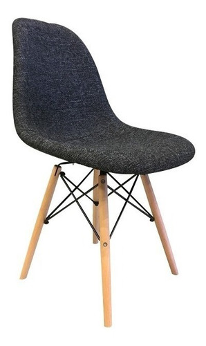 Silla De Comedor Tapizada Lino Plástico Diseño - Eames