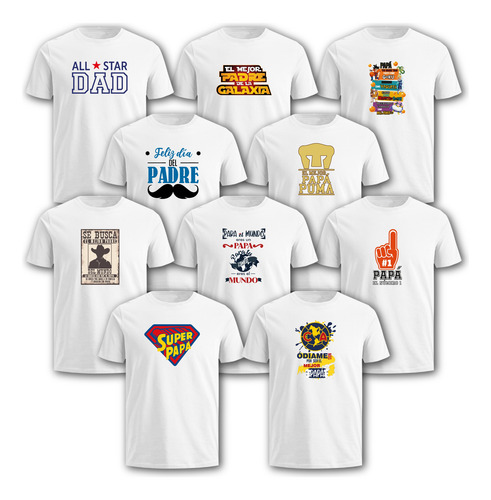 Playeras Sublimadas Mod Día Del Padre Varios Modelos