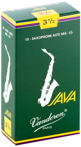 Cañas Vandoren Sr2635 Java Para Saxofón Alto Fuerza 3.5