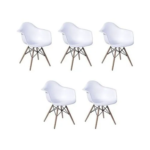 5 Cadeira Charles Eames Wood Design Eiffel Com Braços