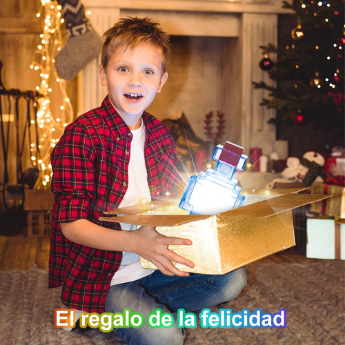 Botella Decorativa Minecraft Con Luz Nocturna Led Decolorada Multicolor Multicolor