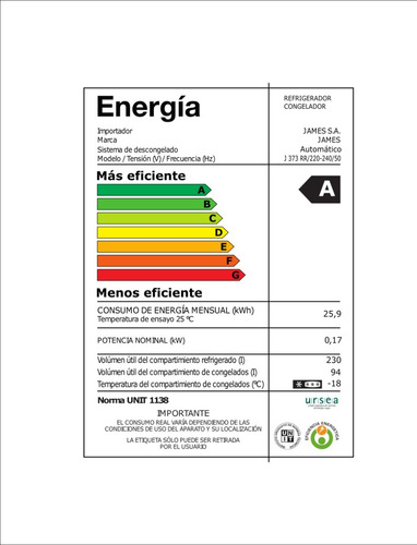 Imagen 4 de 4 de Refrigerador James Línea Retro Rojo J373 Rr Laser Tv