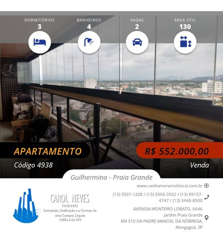 Imagem 1 de 15 de 4938 - Apartamento 3 Dormitórios Suíte Financiamento Bancário Praia Grande