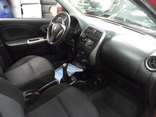 Imagem 5 de 11 de Nissan March Sv 1.0 12v Flex Completo Rodas 2016 Verm