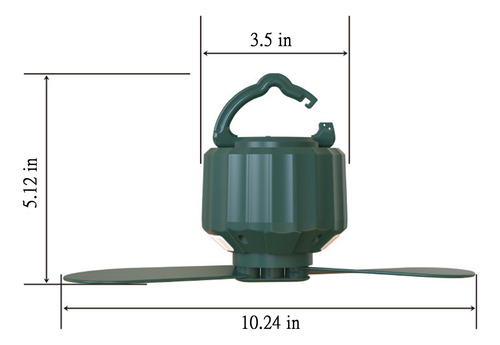 Ventilador De Camping G Usb Con Led Portátil Recargable Fanw