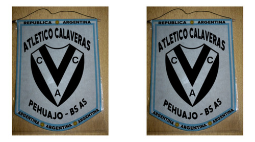 Banderin Mediano 27cm Atletico Calaveras Pehuajo