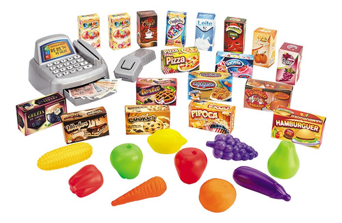 Super Market Mercado Infantil C/ Carrinho E Acessórios