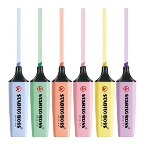 Imagen 7 de 9 de 6 Destacadores Stabilo Boss Original Pastel