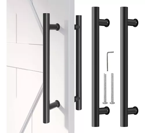 Manilla-Tirador Neptuno Negro para Puerta Calle L92 marca Winkhaus