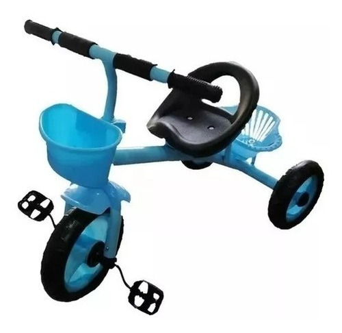 Triciclo Infantil De Metal A Pedal Con Canasto De Niño