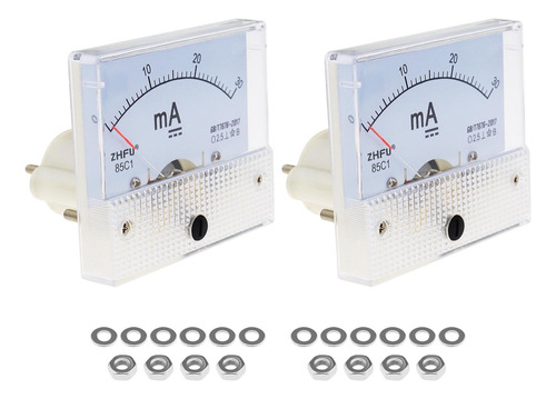 Ecsing 2 Unids Dc Amp Meter Voltimetro Analogico Dc Medidor