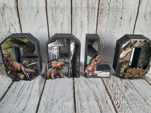 5 Letras 3d Jurassic Park Jurassic World Candy Decoracion