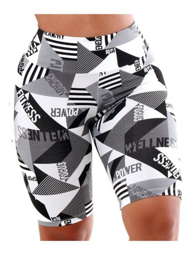 Kit 3 Bermudas Estampada Ciclista Moda Fitness Feminina 