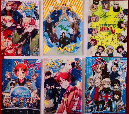 6 Posters Hetalia + 8 Stickers Exclusivos Anime Japón 