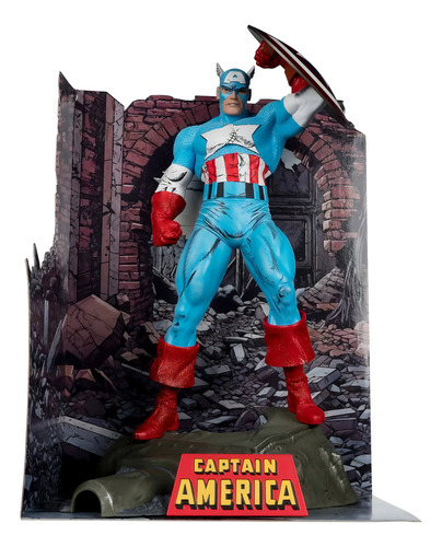 Figura De Acción Capitán América De Mcfarlane Toys Figura Posada 1:6