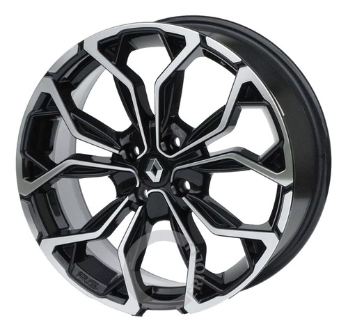 Jogo De Rodas Aro 14 4x100 Renault Clio Logan Sandero Rs Cor Preto Diamante