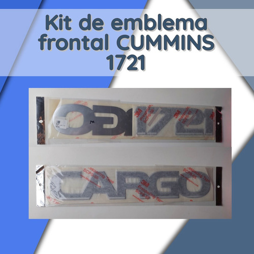 Kit De Emblema Frontal Cummins 1721