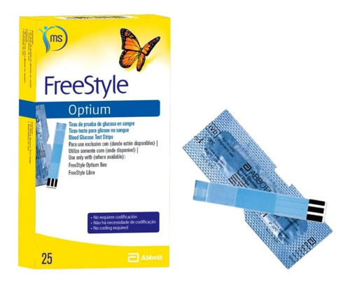 Freestyle Optium Tiras Reactivas Para Glucosa X25 Unidades