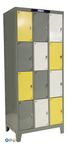Locker Bolsero Metálico 12 Prts Anchas Z/gratis Colores Tds