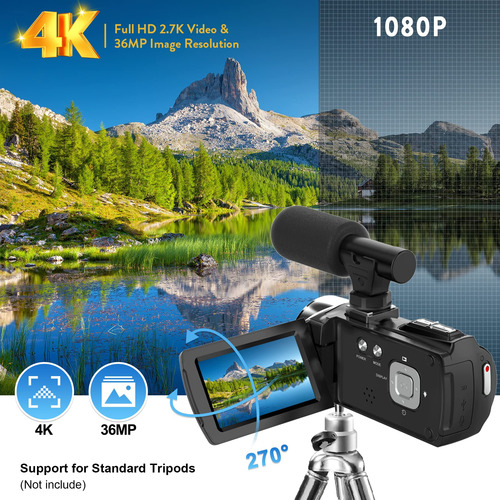 Videocámara Rawiemy Hd 4k 48mp Vlogging Youtube