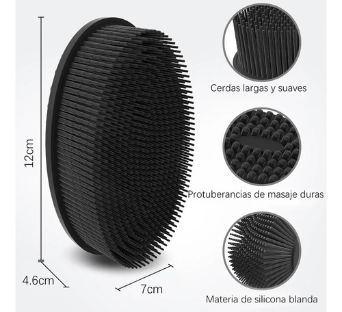 Qw 2 Piezas Cepillo Corporal De Silicona, Estropajo Corporal