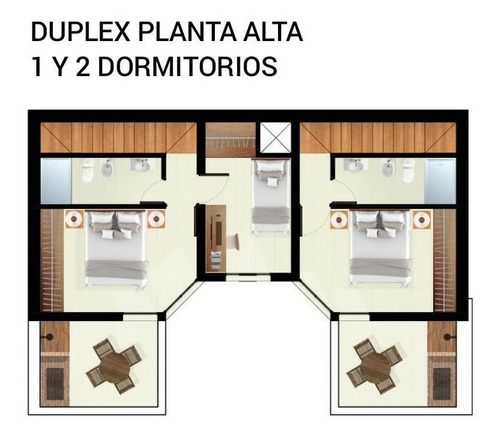 Imagen 10 de 10 de Duplex De 2 Dorm. Con Terraza Balcón Exclusiva Con Parrilero Y Solarium