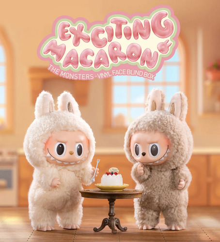 Labubu Macaron Monsters Vinilo Toffee Peluche
