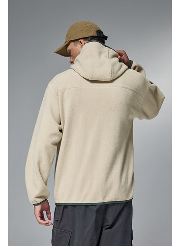 Chaqueta Cortavientos De Forro Polar Holgada Para Hombre