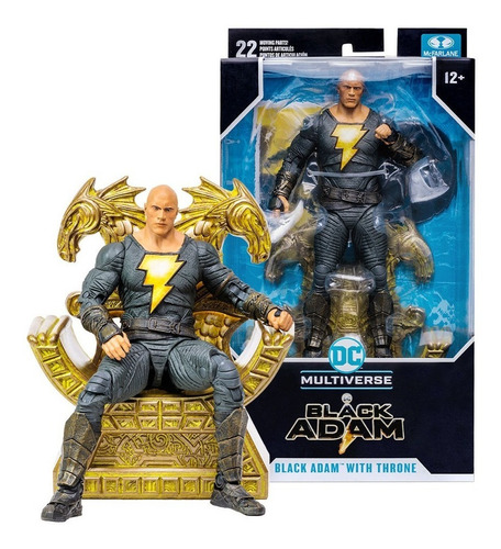 Black Adam Con Trono Mcfarlane Dc Multiverse Movie La Roca