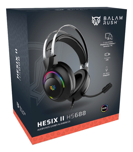 Audifonos Gamer Balam Rush Hesix Ii Microfono Usb/jack 3.5mm