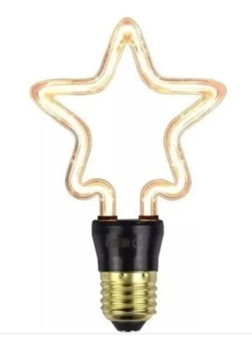 Ampolleta Led E27 Figuras Vintage Lampara  Estrella