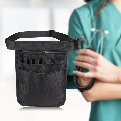 Enfermera Organizador Cinturón Negro Pequeño Negro