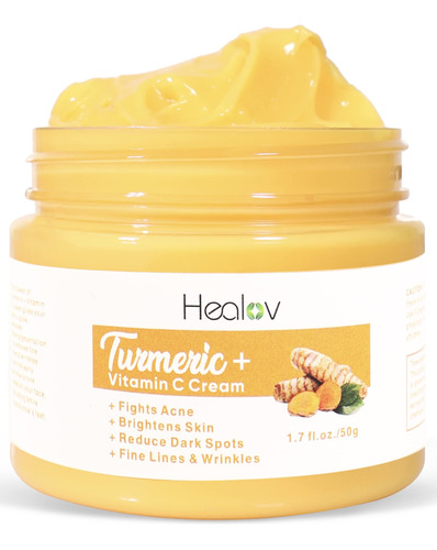 Crema Facial De Crcuma Para Cara Y Cuerpo, Locin Iluminadora