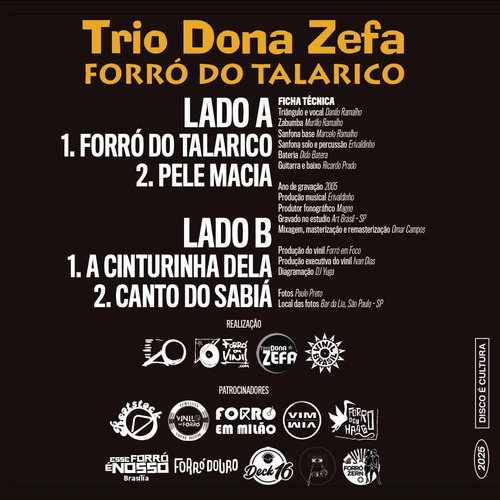 Trio Dona Zefa - Forró Do Talarico (compacto Vinil 7) Edição Limitada