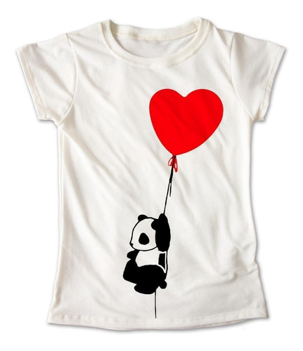 Blusa Panda Corazon Colores Playera Globos Animal 080